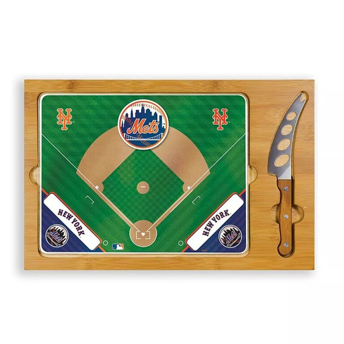 Набор сервировочных досок со стеклянной столешницей Picnic Time New York Mets