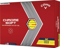 Мячи для гольфа Callaway 2022 Chrome Soft Triple Track 360, желтый