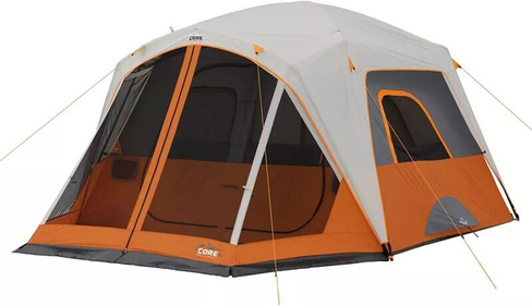 Core Палатка с прямой стенкой на 6 человек и перегородкой