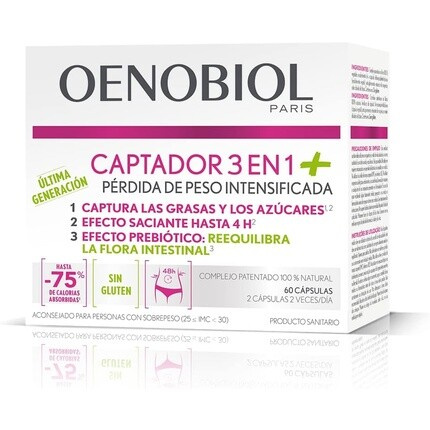 Каптадор 3 в 1, 60 капсул, Oenobiol