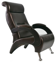 Кресло для отдыха | мод.9-Д | Or.perlam-120 | Венге | Деревянный подлокотник | Коричневый M-lion мебель