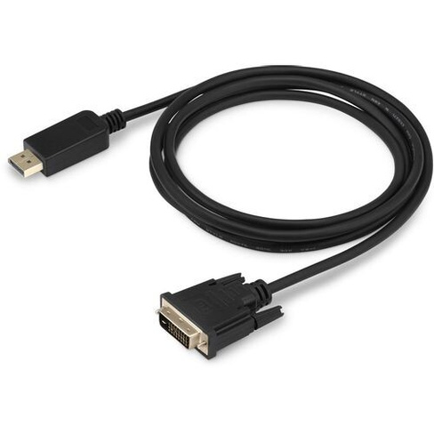 Кабель аудио-видео Buro 1.1v, DisplayPort (m) - DVI-D (Dual Link) (m), 2м, GOLD, черный [bhp dpp_dvi-2]