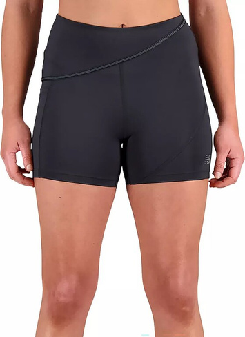 Женские облегающие шорты New Balance Q Speed ​​Shape Shield 4 дюйма, черный