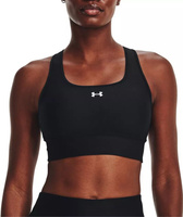 Женский спортивный бюстгальтер средней длины с перекрещенной спиной Under Armour, черный