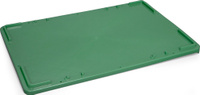 Крышка 600х400 мороз. для ящиков зеленый 506 610x410x40 мм Полиэтилен низкого давления (HDPE) 10 л Тара