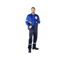 Костюм рабочий Вираж-Антистат, куртка+брюки, темно-синий+василек Вираж-Антистат Кос1071