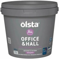 Краска для офисов и холлов Olsta Office & Halls 900 мл слегка сияющая светло бежевая база A №16A Warm Beige шелковисто м