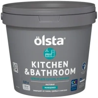 Краска для кухонь и ванных Olsta Kitchen & Bathroom 900 мл сияющая светло желтая база A №30A Vanilla Blend 01