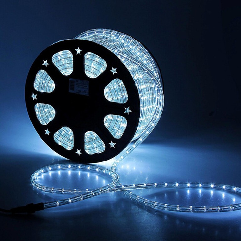 Световой шнур luazon lighting 13 мм, ip65, 100 м, 36 led/м, 220 в, 3w, чейзинг, свечение белое Luazon Lighting