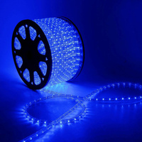 Световой шнур luazon lighting 13 мм, ip65, 100 м, 36 led/м, 220 в, 3w, чейзинг, свечение синее Luazon Lighting