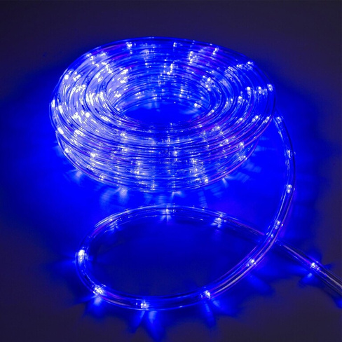 Световой шнур luazon lighting 10 мм, ip65, 10 м, 24 led/м, 220 в, 8 режимов, свечение синее Luazon Lighting