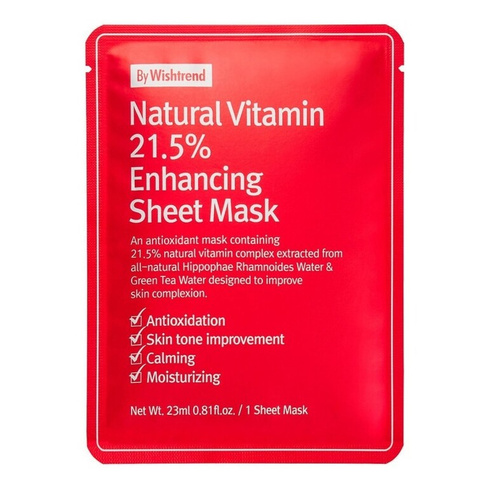 Маска для лица By Wishtrend Natural Vitamin 21,5% Enchancing