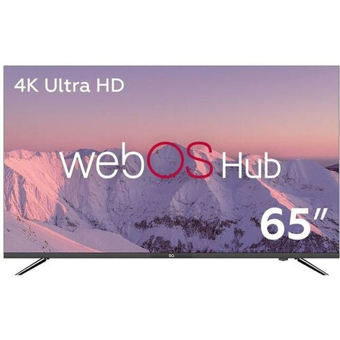 65" Телевизор BQ 65FSU32B, DLED, 4K Ultra HD, черный, СМАРТ ТВ, WebOS