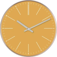 Часы настенные Troykatime круглые пластик цвет оранжевый бесшумные ø30 см TROYKATIME 52000576 DESIGN