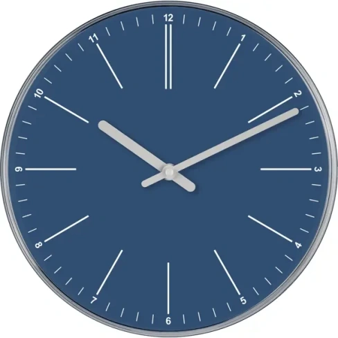 Часы настенные Troykatime круглые пластик цвет синий бесшумные ø30 см TROYKATIME 52000575 DESIGN