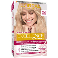 L'Oreal Paris Excellence стойкая крем-краска для волос, 10.21 светло-светло русый перламутровый осветляющий