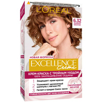 L'Oreal Paris Excellence стойкая крем-краска для волос, 6.32 золотистый темно-русый