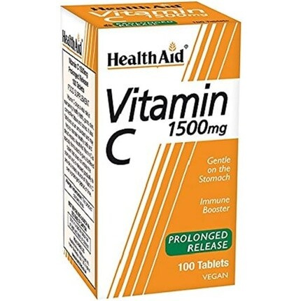 Витамин С 1500 мг с пролонгированным высвобождением, 100 веганских таблеток, Healthaid