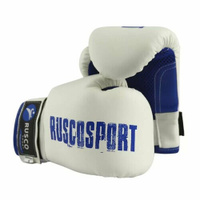Перчатки боксерские RuscoSport бело-синий 6 oz (унций) RUSCO SPORT