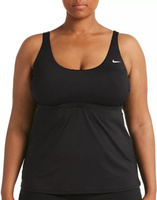 Женская майка-танкини больших размеров Nike Essential с овальным вырезом, черный