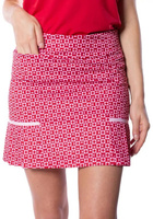 Женская юбка со складками по бокам Golftini Grace Performance, красный/светло-розовый