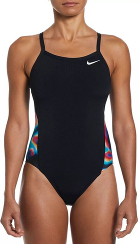 Женский цельный купальник с принтом Nike Hydrastrong, черный
