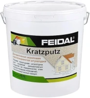 Декоративная акриловая крупнозернистая штукатурка Feidal Kratzputz 8 кг 2 2.5 мм неморозостойкая