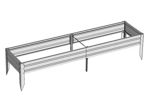 Грядка оцинкованная Премиум h 17 см 2х1 м