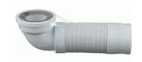 Удлинитель гибкий АНИ К722R для унитаза с выпуском 110мм, угол 90гр, 320-750мм