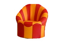 Кресло детское "Ромашка" /желто - красное