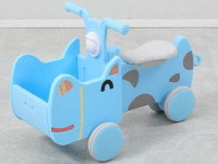Машинка-каталка с корзиной UNIX Kids Hippo Blue