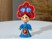 Сувенир "Кукла", Городецкая роспись, 12 см