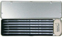 Набор графитовых карандашей CretacoloR Monolith, 6 шт HB,2B,4B,6B,8B,9B+ластик Monolith