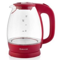 Чайник/Термопот BRAYER 1045BR-RD Чайник электрический ,2200 Вт, 1,8 л, стекл, розовый